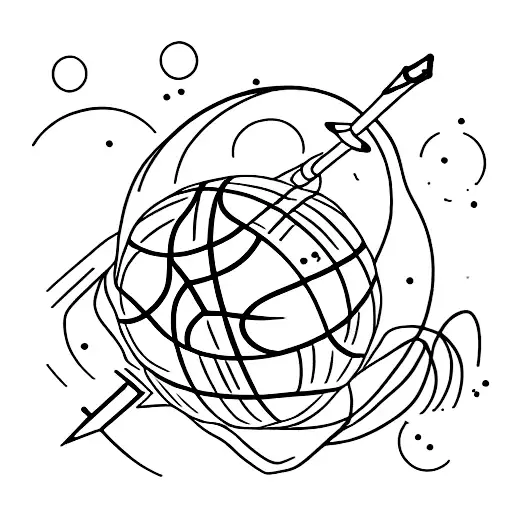 Combine A Basketball And An Arrow In A Creative Way