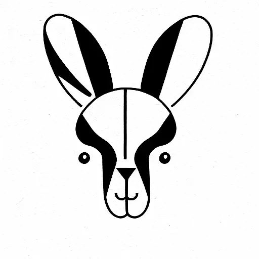 Bunny Head With A Scar On A Eye