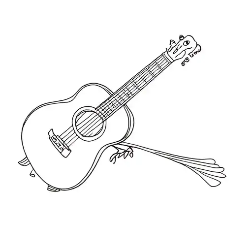 Pigeon With Guitar Symbolising Someone Who Passed Away