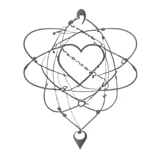 A Heart-shaped Atom Symbolizing Infinite Love You More