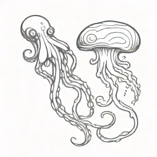 Octopus And Jellyfish