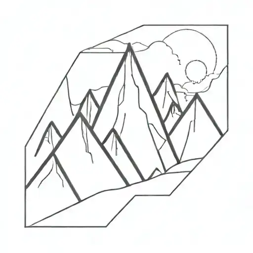 An Abstract Geometric Design Inspired By The Peaks Of Mountains