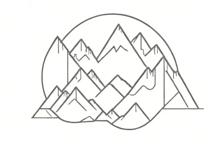 An Abstract Geometric Design Inspired By The Peaks Of Mountains
