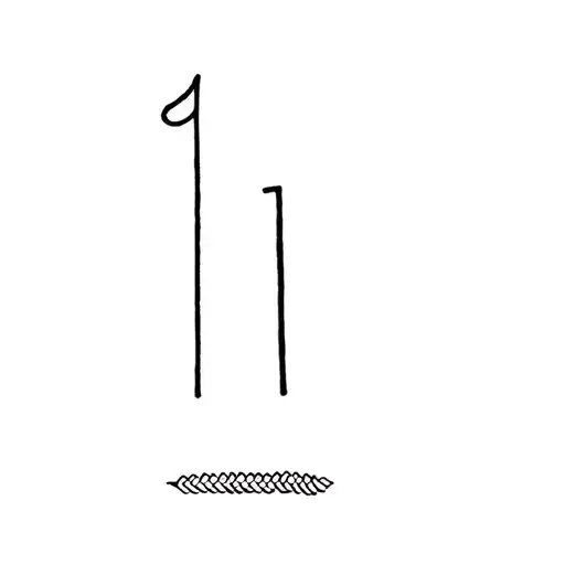 The Word One And The Number 1 On The Bottom Of The Thumb