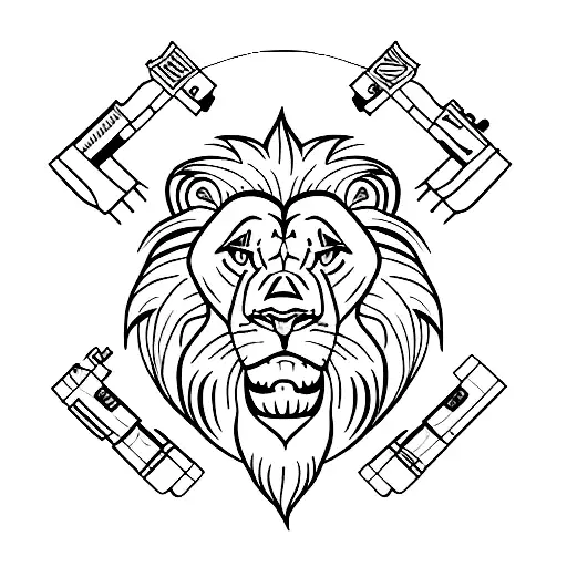 Lion Heah With Guns