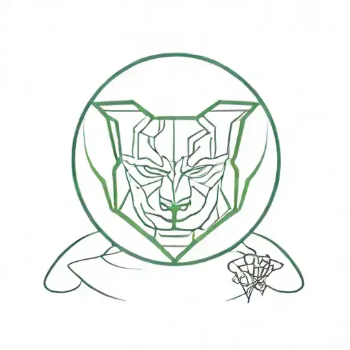 A Minimalist Tattoo Of A Football With The Leicester City Logo