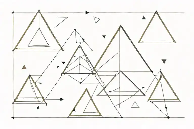4 Equilateral Triangles Of Different Sizes That Represent A Family