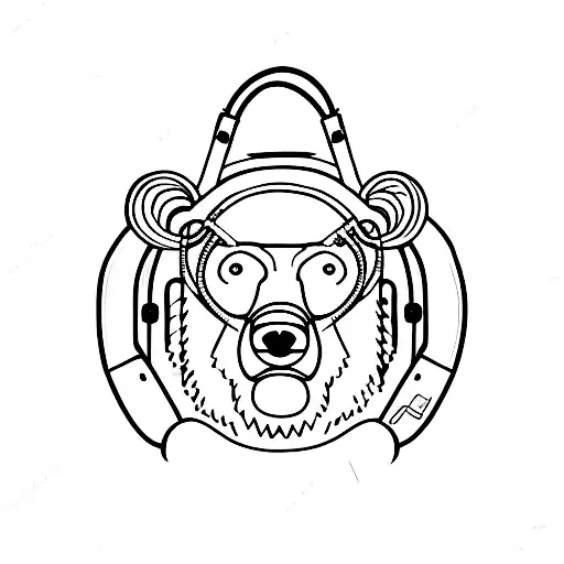 Bear Wearing Headphones