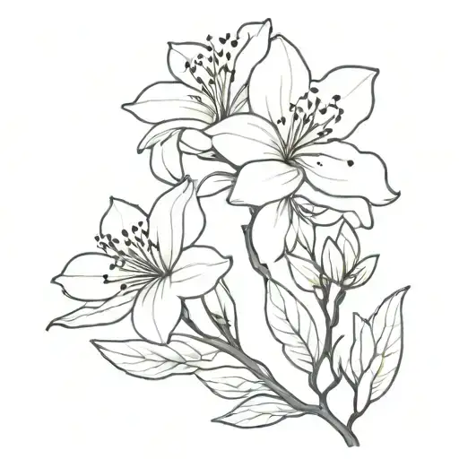 Pink Azalea I Come Out With Branches In Black And White