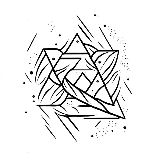 Four Elements Air Water Earth Fire In Triangles