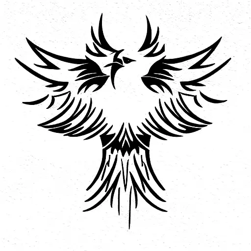 A Phoenix Bird With Two Heads