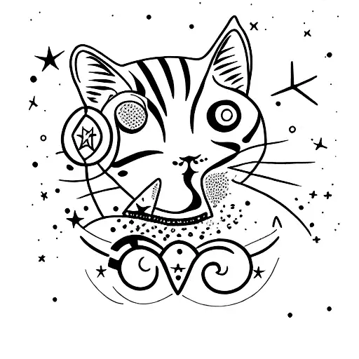 Cat With Stars