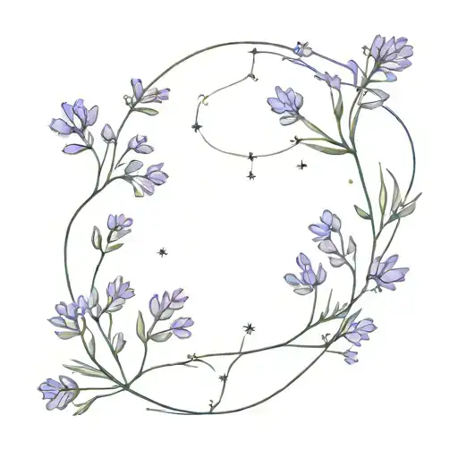 Gemini Constellation Made Of Lavender