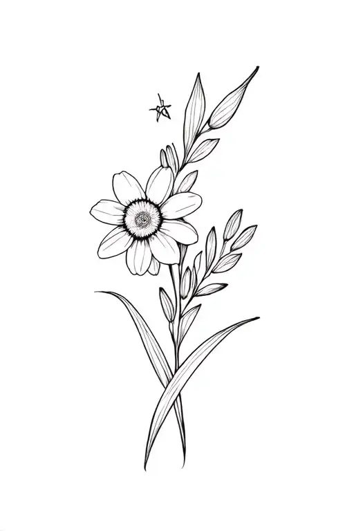 Narcissus And Daisy Flower