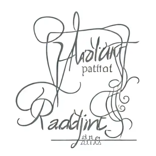 Script Tattoo Saying Radiant Through Your Own Trauma