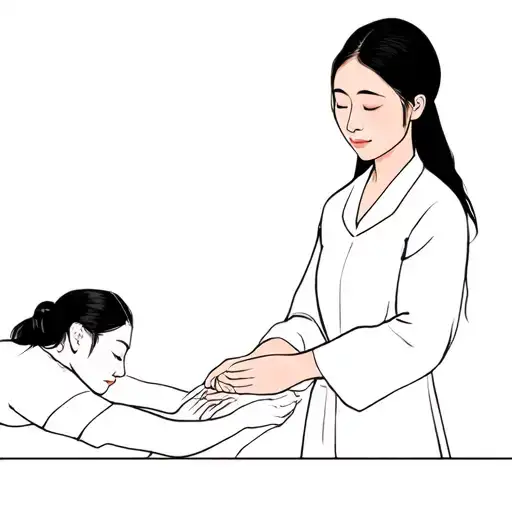 Vietnamese Woman Giving A New Zealand Kiwi A Massage