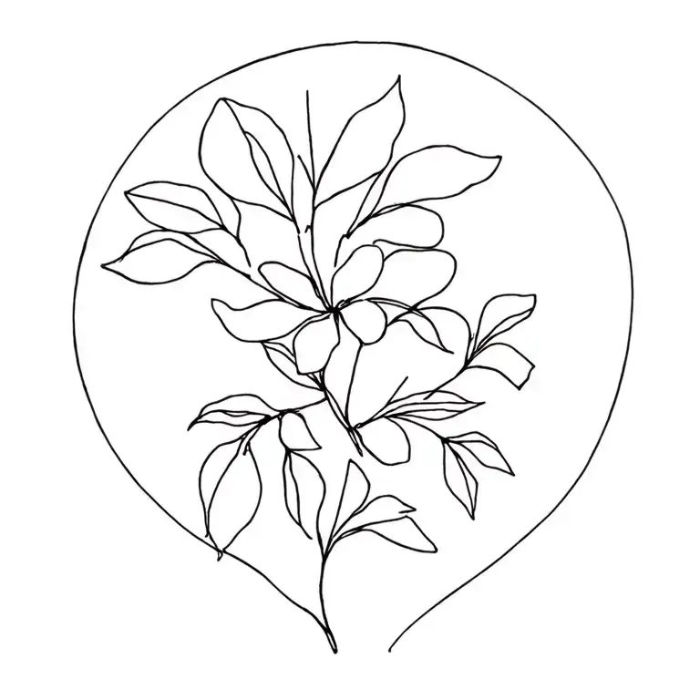 Fleurs Et Eucalyptus Leaves