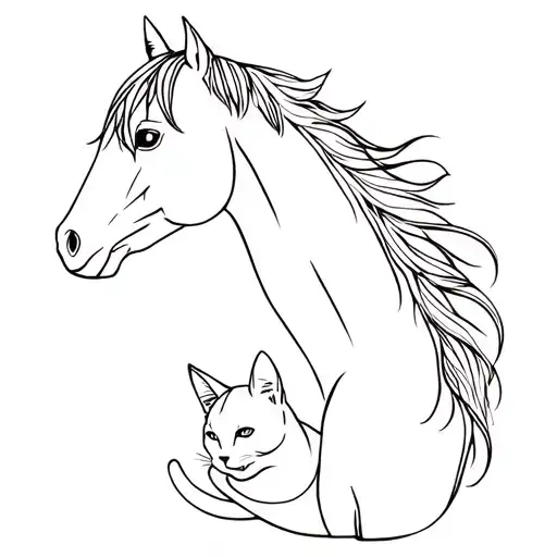 Horse And Cat