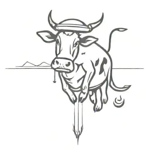 Cow Getting Abducted By Ufo