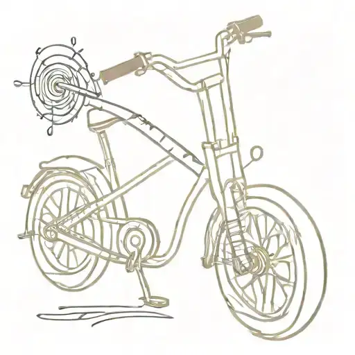 Motorcycle And Music With Details Of Musical Notes