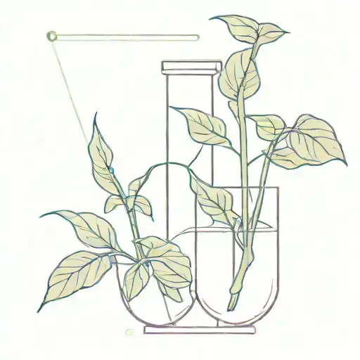 Pothos Plant Growing In A Test Tube
