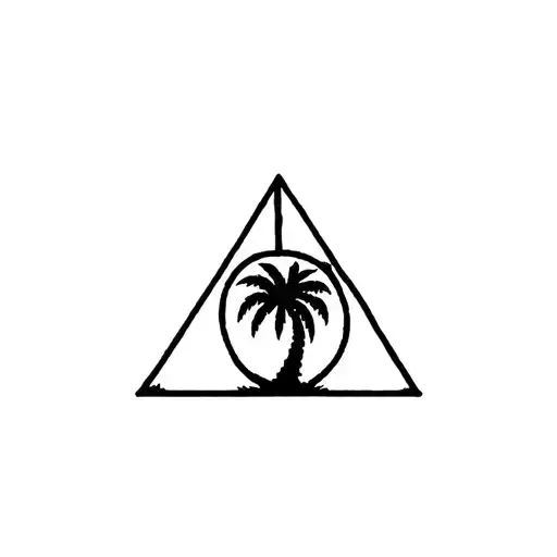 Deathly Hallow With Palm Tree