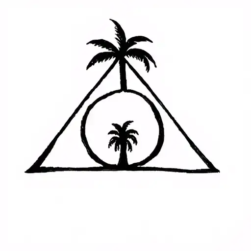 Deathly Hallow With Palm Tree