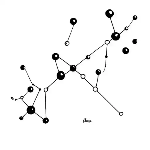 Caffeine Molecule As A Star Constellation