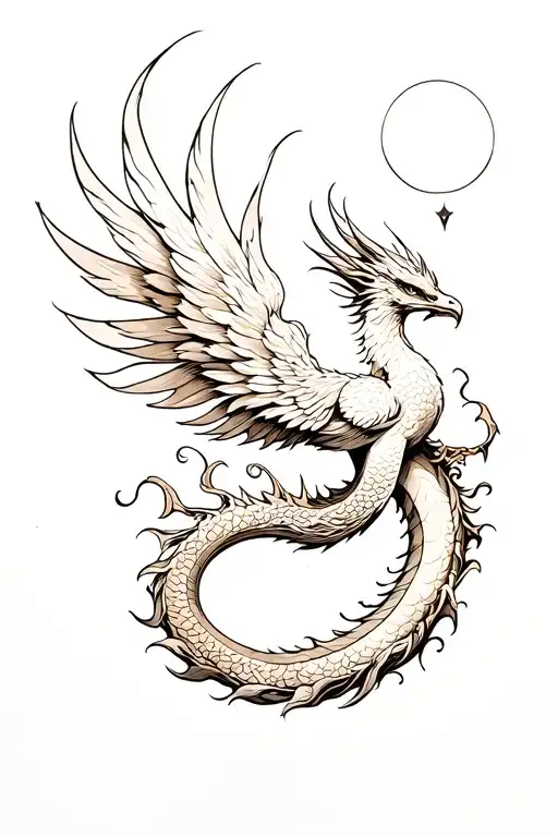 Phoenix Rising Out Of Dragon Tail