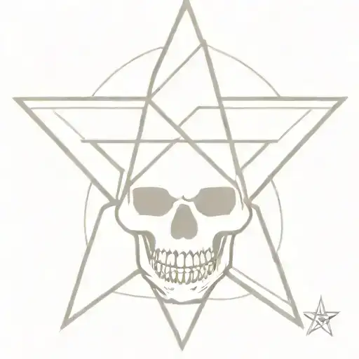Pentagram Star Skull