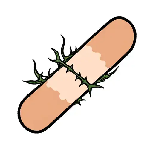A Bandaid With Rose Thorns