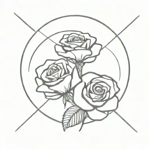 Gemini Zodiac Symbol With A Rose