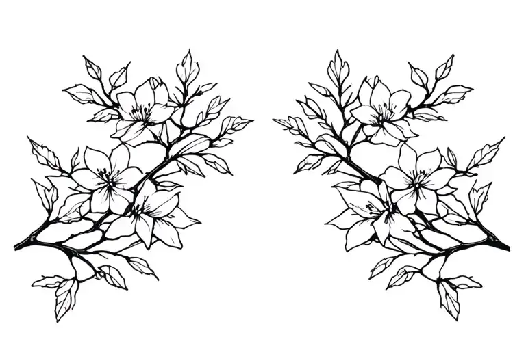 Dogwood Flowers And Branches