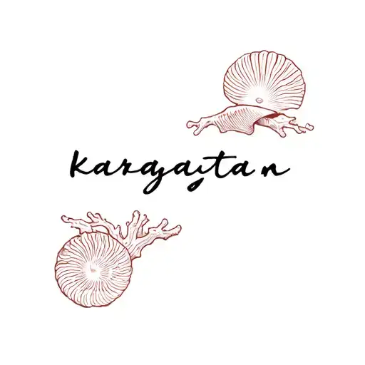 Karagatan Word And Shells Nearby And Corals