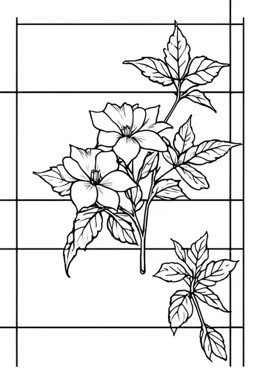 Gardenias And Nettles Plant On Tile Floor