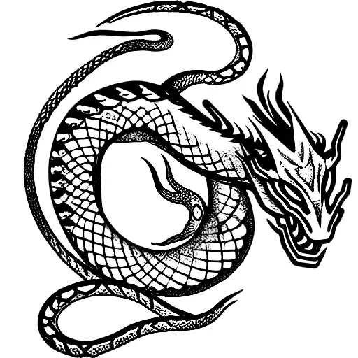 Dragon And Snake Merged