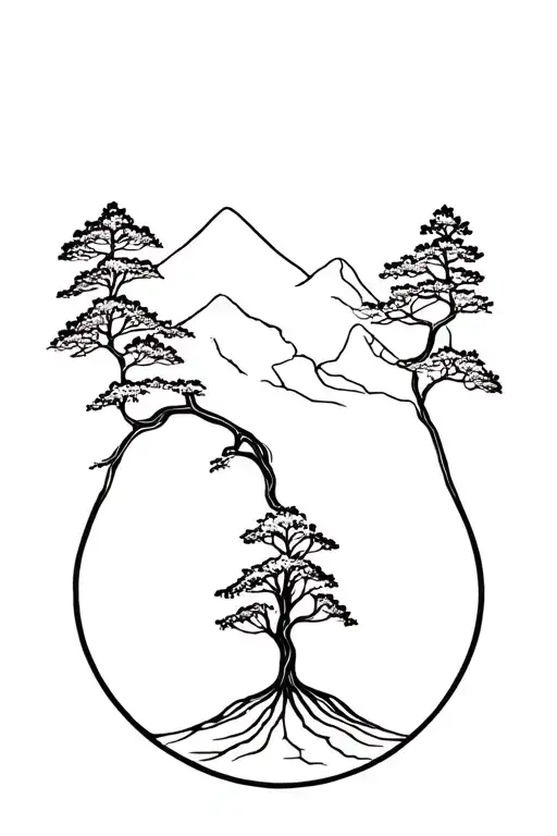 Corsica And Mountain Tree Of Life