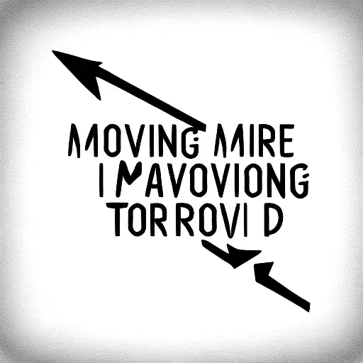 Arrow With Motivational Quote About Moving Forward