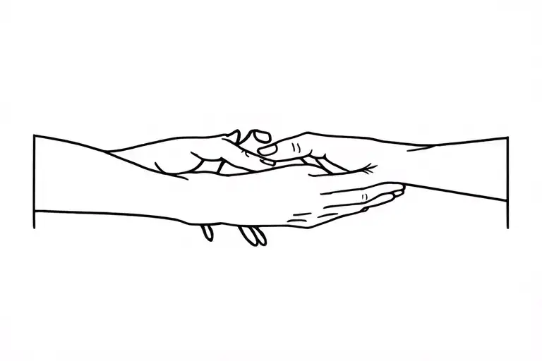 Mother Son Holding Hands