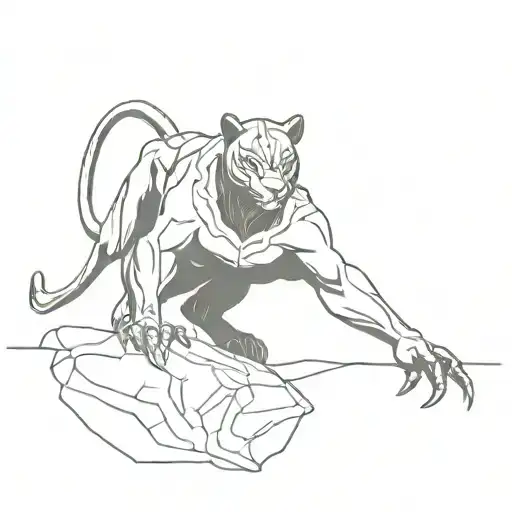 Black Panther Ready To Hunt And Take The Leap Of His Life