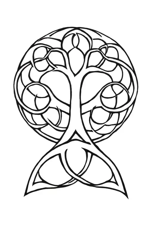 Celtic Tree With Triquetra