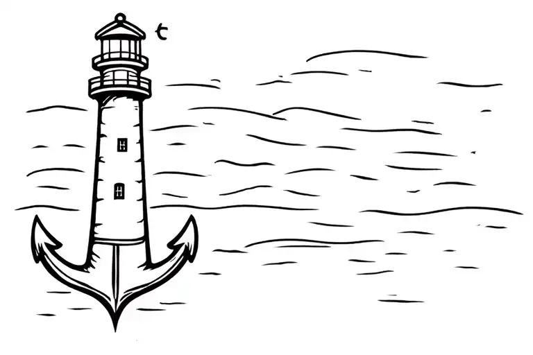 Lighthouse Whit Anchor