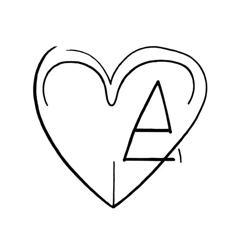 A Heart With Letter A And E