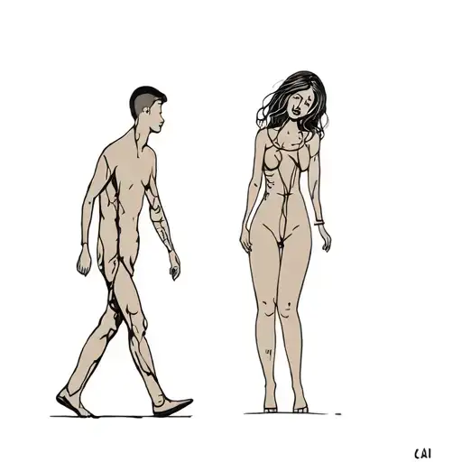 Broken Women Silhouette With Man Walking Away And Woman Crying