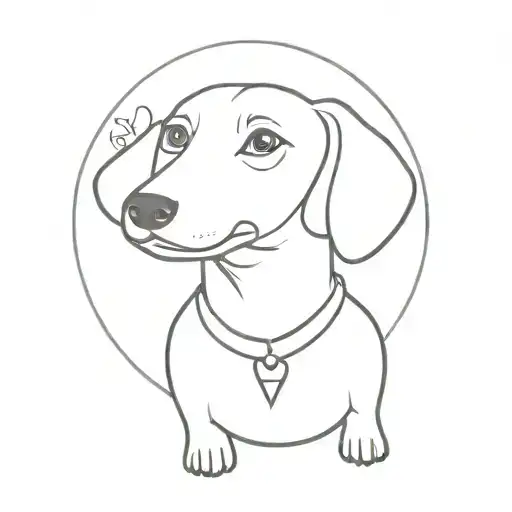A Dachshund With The Venus Symbol Incorporated