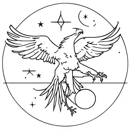 Harry Potter And Gemini Zodiac Sign And Eagle Soaring