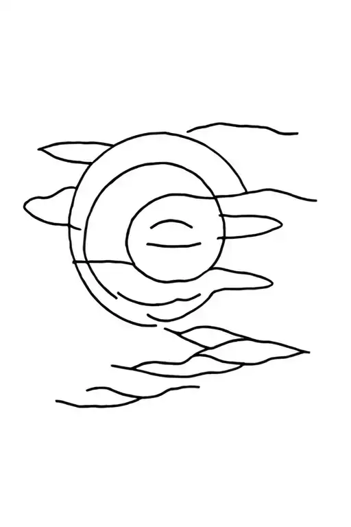 Sun Setting And Moon Rising