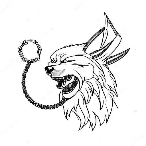 Fenrir With Chain And A Little Bit Of Teeth