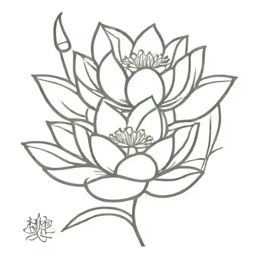 Flute And Lotus Flower Blooming