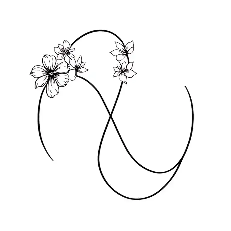 Infinite Sign With Flowers